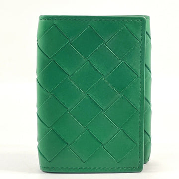 BOTTEGA VENETA Intrecciato Trifold Wallet Leather BOTTEGAVENETA 635561 Women's Green