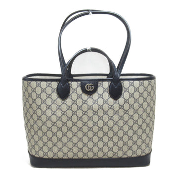 GUCCI Medium Tote Bag Navy Beige PVC coated canvas 739730