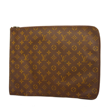 LOUIS VUITTON Clutch Bag Monogram Poche Document M53456 Brown Men's Women's