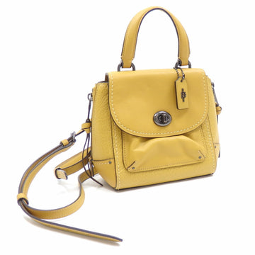 COACH Rucksack Ladies Yellow Leather F34830 Shoulder Hand 3WAY