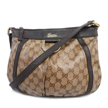 GUCCIAuth  GG Crystal Shoulder Bag 265691 Women's Beige,Brown