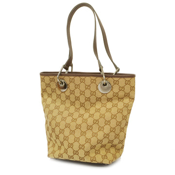 GUCCIAuth  GG Canvas Tote Bag 120840 Women's Beige,Brown