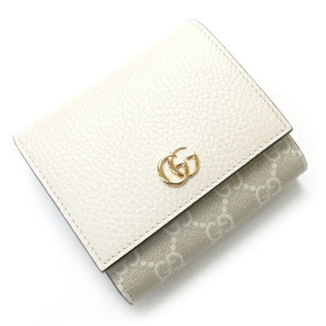 GUCCI GG Supreme Double G Wallet Bifold Beige White 598587 1AALQ 9148 Women's