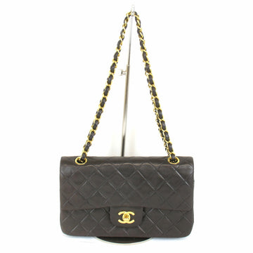 CHANEL Matelasse Shoulder Bag Lambskin Black Ladies