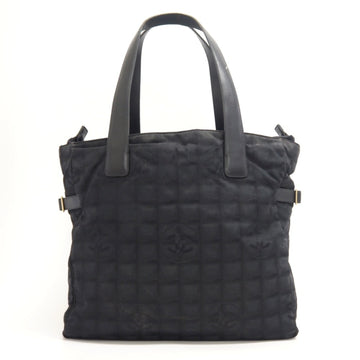 CHANEL New Travel Line Coco Mark Tote Bag Black Ladies