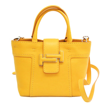 TOD'S Women's Leather Handbag,Shoulder Bag Yellow