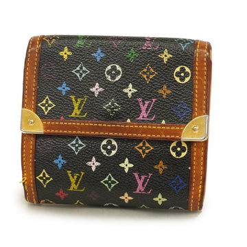 LOUIS VUITTON Trifold Wallet Monogram Multicolor Portomonebier Cult Credit M92984 Noir Ladies