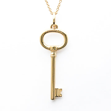 TIFFANY Oval Key Necklace Pink Gold [18K] No Stone Women,Men Fashion Pendant Necklace [Pink Gold]