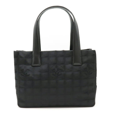 Chanel New Line Tote PM Bag Shoulder Nylon Leather Black A20457