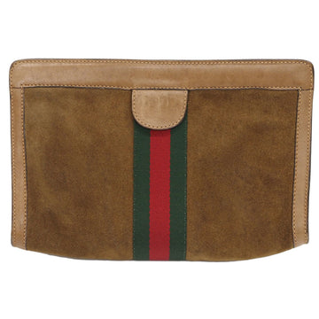 GUCCI Vintage Clutch Bag Sherry Line Perfume Suede Second Women's