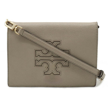 TORY BURCH Harper Combo Crossbody Shoulder Bag Clutch Leather Greige 38764