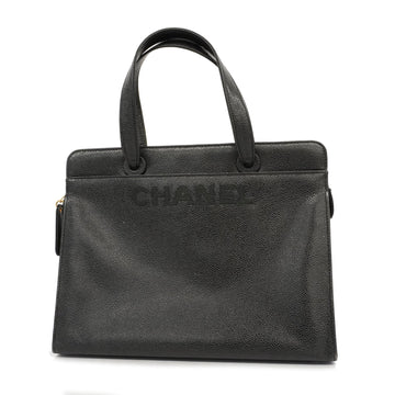 CHANELAuth  Tote Bag Women's Caviar Leather Tote Bag Black