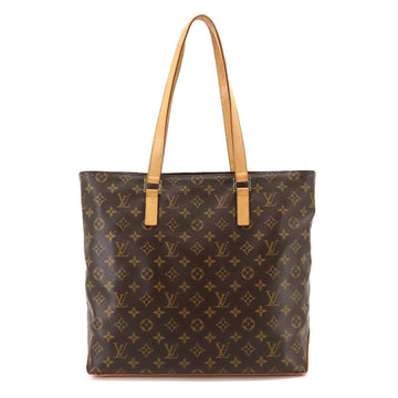 LOUIS VUITTON Monogram Cabas Mezzo Tote Bag Brown M51151 Gold Hardware