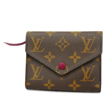 LOUIS VUITTONAuth  Monogram Portofeuil Victorine M41938 Wallet Fuchsia