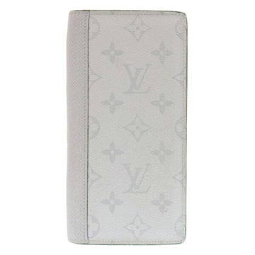 LOUIS VUITTON Taigarama Portefeuil Brazza Bi-fold Long Wallet M30298 White Men's