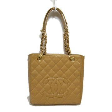 CHANEL GSTTote Bag Brown Caviar Skin [Grained Calf] A50995