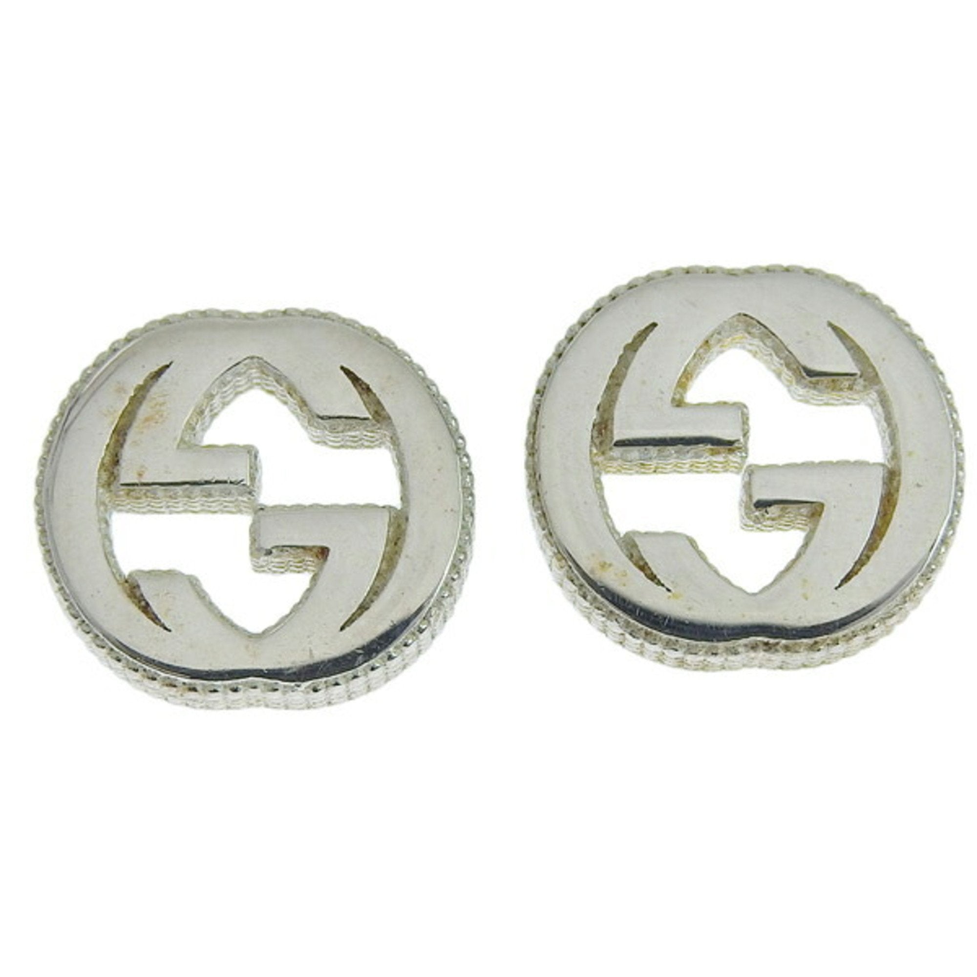 Gucci silver interlocking on sale earrings