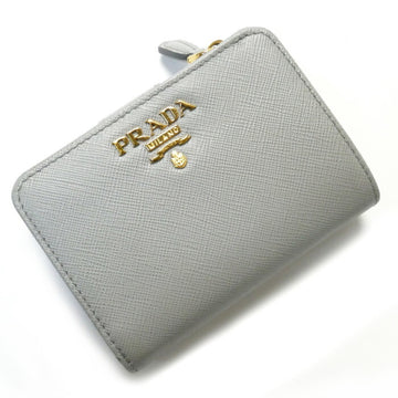 PRADA Saffiano Compact Bifold Wallet Nube Gray x Astrale 1ML018 ZLP F0NNT Ladies