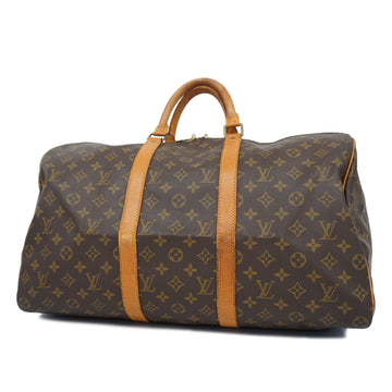 LOUIS VUITTONAuth  Monogram Keepol 50 M41426 Men,Women,Unisex Boston Bag