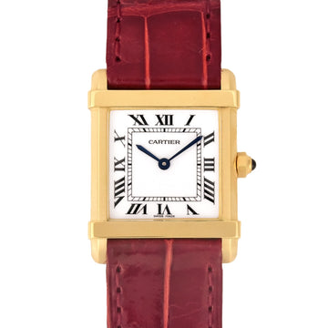 CARTIER Tank Chinoise SM K18YG Women's Watch Quartz White Dial