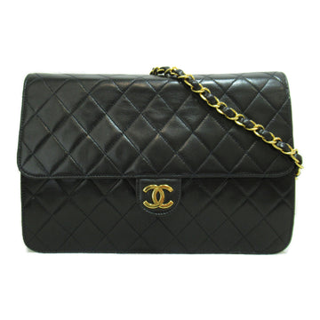 CHANEL Matelasse ChainShoulder back Black Lambskin [sheep leather]