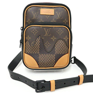 LOUIS VUITTON NIGO Amazon Sling Bag Shoulder Crossbody Damier Ebene Giant Canvas Monogram N40379 Brown Black Hardware