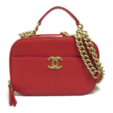 CHANEL 2wayChainShoulder Bag Red Caviar Skin [Grained Calf]