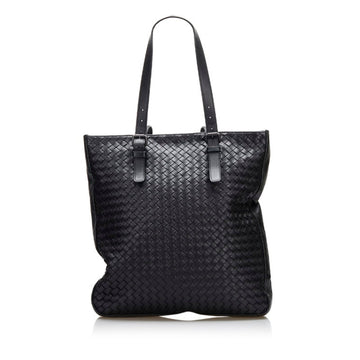 Bottega Veneta Intrecciato Tote Bag Handbag Black Leather Ladies BOTTEGAVENETA