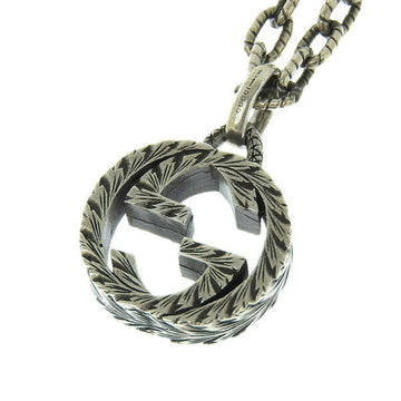 GUCCI SV925 interlocking G necklace 455307 silver