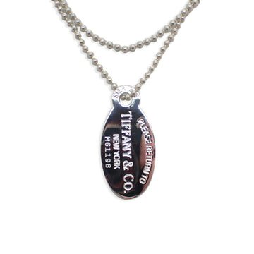 TIFFANY 925 return to oval tag long pendant