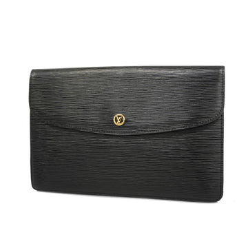 LOUIS VUITTONAuth  Epi Montaigne M52652 Women's Clutch Bag Noir