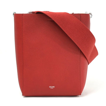 Celine Shoulder Bag SANGLE SMALL Red Calfskin Ladies 189303AH4.27ED