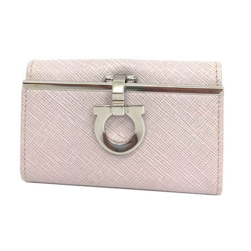 SALVATORE FERRAGAMO Gancio Key Case 224627 Leather Pink Women's Wallet