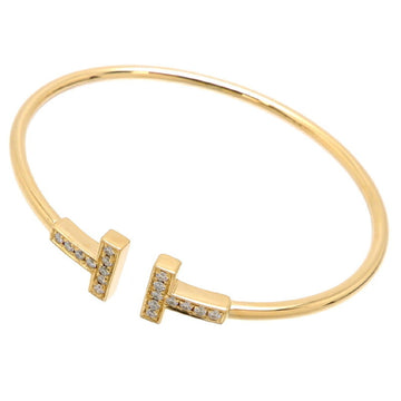 TIFFANY Diamond T Wire Women's Bracelet 750 Yellow Gold