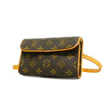 LOUIS VUITTON Waist Bag Monogram Pochette Florentine M51855 Brown Men's Women's