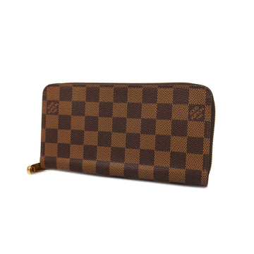 LOUIS VUITTONAuth  Damier Zippy Wallet N41661 Unisex Long Wallet