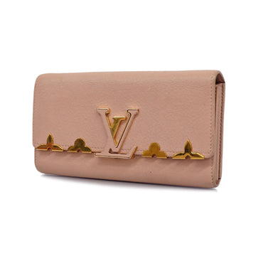 LOUIS VUITTONAuth  Bifold Long Wallet Portefeuille Capucines M64552 Women's Magnolia