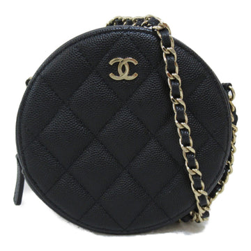 CHANEL Mini Matelasse ChainShoulder bag Black Caviar Skin [Grained Calf]