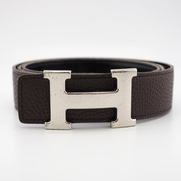 HERMES/ H Belt Brown Unisex