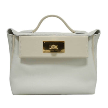 HERMES Sac Vin Quatre 24/24 Handbag Shoulder Bag White/Nata G Hardware Swift/Eva Color B Engraved Ladies