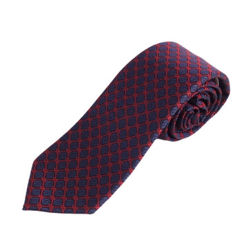 GUCCI tie GG pattern silk men's navy/red