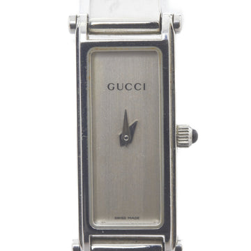 GUCCI watch 1500L quartz silver dial stainless steel ladies