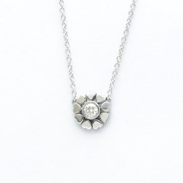 TIFFANY Heart Diamond Necklace White Gold [18K] Diamond Men,Women Fashion Pendant Necklace [Silver]