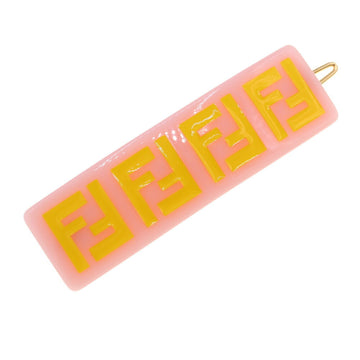 FENDI Hair Clip JFP402 Pink Yellow 100% Acetate Kids Barrette  KIDS