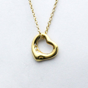 TIFFANY Open Heart Yellow Gold [18K] Diamond Men,Women Fashion Pendant Necklace [Gold]