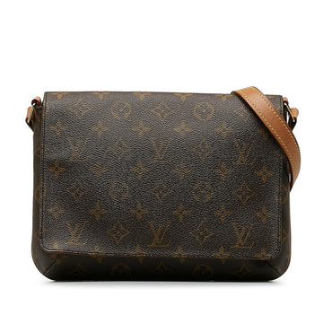 LOUIS VUITTON Monogram Musette Tango Short Shoulder Bag Handbag M51257 Brown PVC Leather Ladies