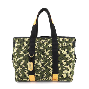 Louis Vuitton Monogramouflage Tray Tote Bag Camouflage Canvas Green Takashi Murakami M95783