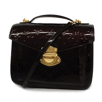 LOUIS VUITTONAuth  Monogram Vernis Mirada M91397 Handbag,Shoulder Bag Amarante