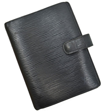 LOUIS VUITTON Notebook Cover Epi Agenda MM Black Leather Women's Men's R2004D