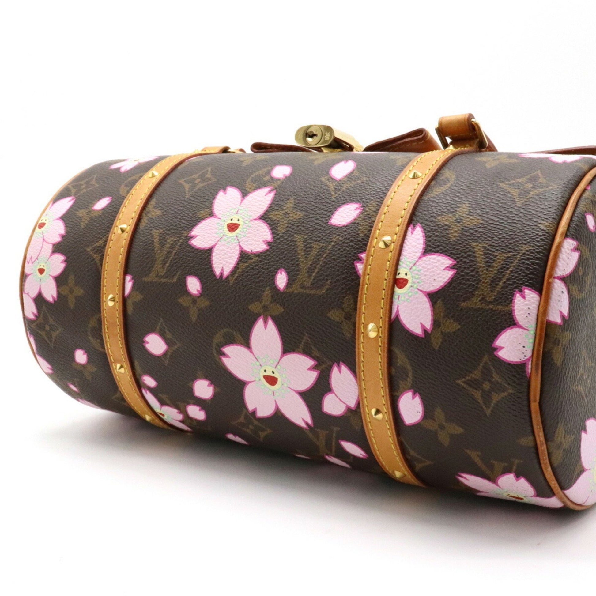 LOUIS VUITTON Monogram Cherry Blossom Papillon GM Hand Bag M92009